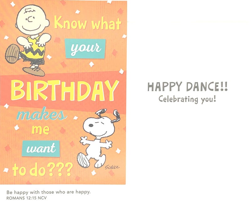 DaySpring - Peanuts - Happy Birthday - 4 Design Assortment with Scripture - 12 Boxed Cards & Envelopes (J0381) - Image 2